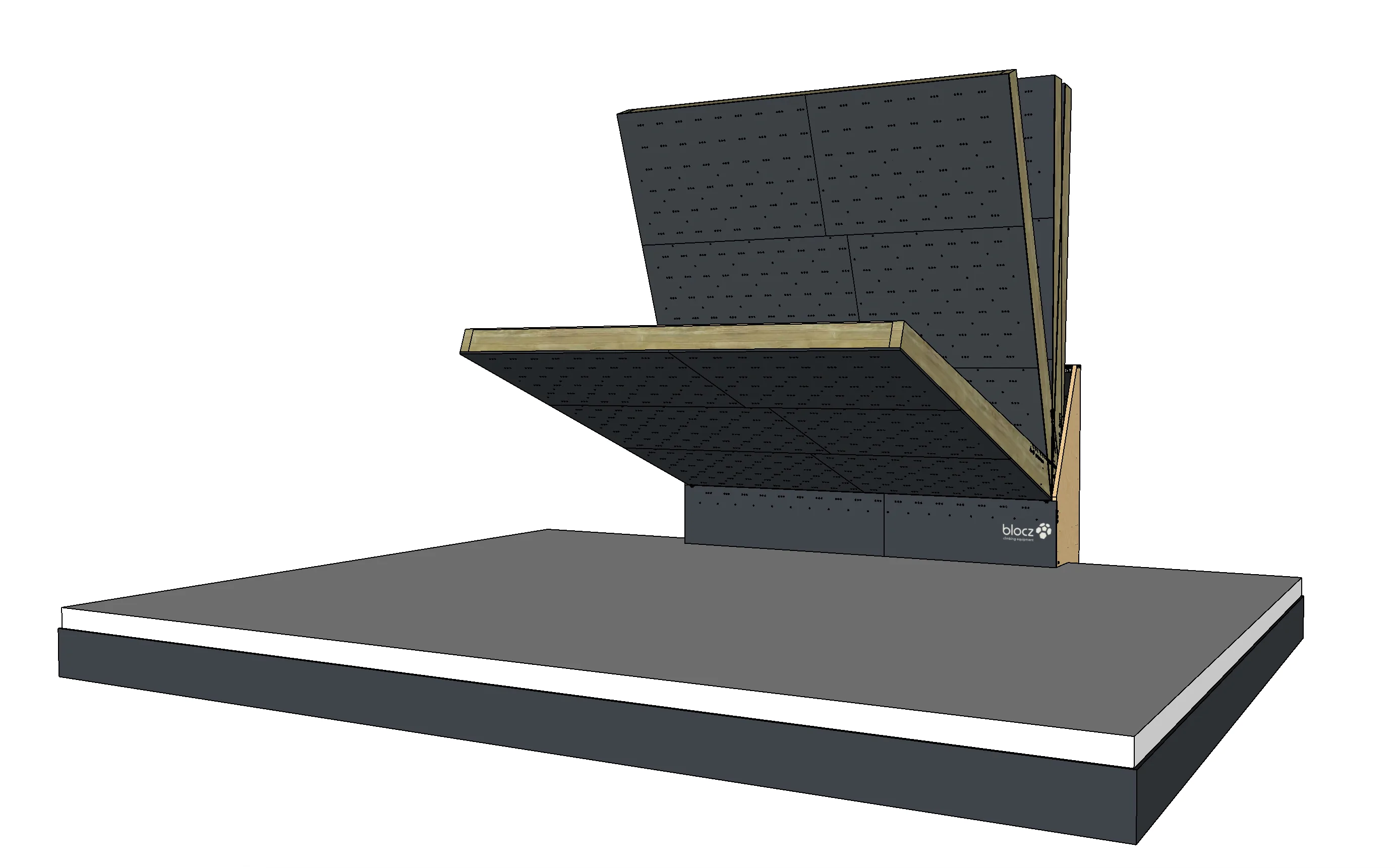blocz - Kilterboard Bausatz freistehend - 12x12 - inkl elektr. Verstellbarkeit